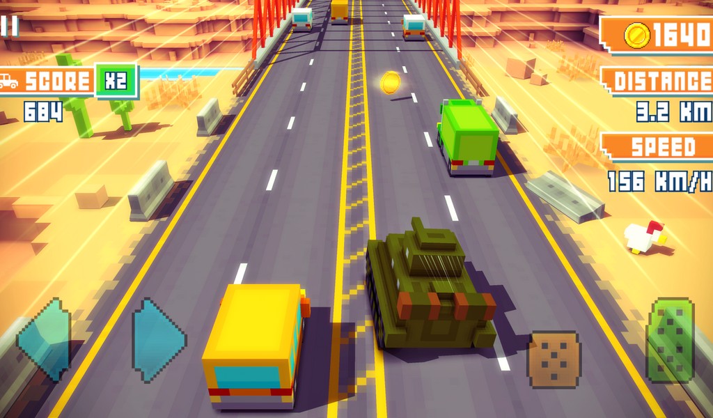 Blocky Highway screenshot 1