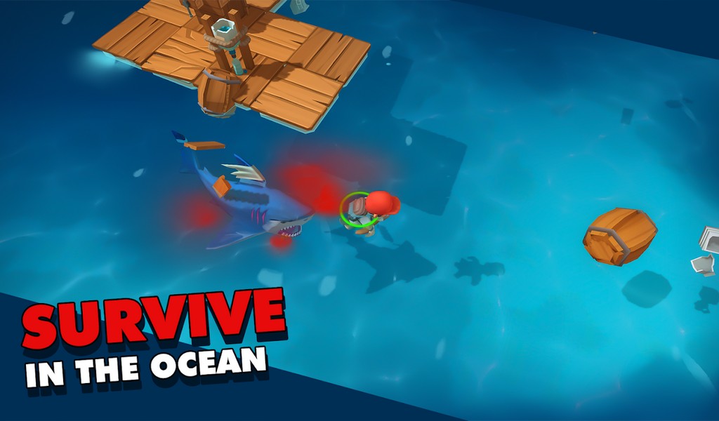 Epic Raft: Fighting Zombie Shark Survival screenshot 1