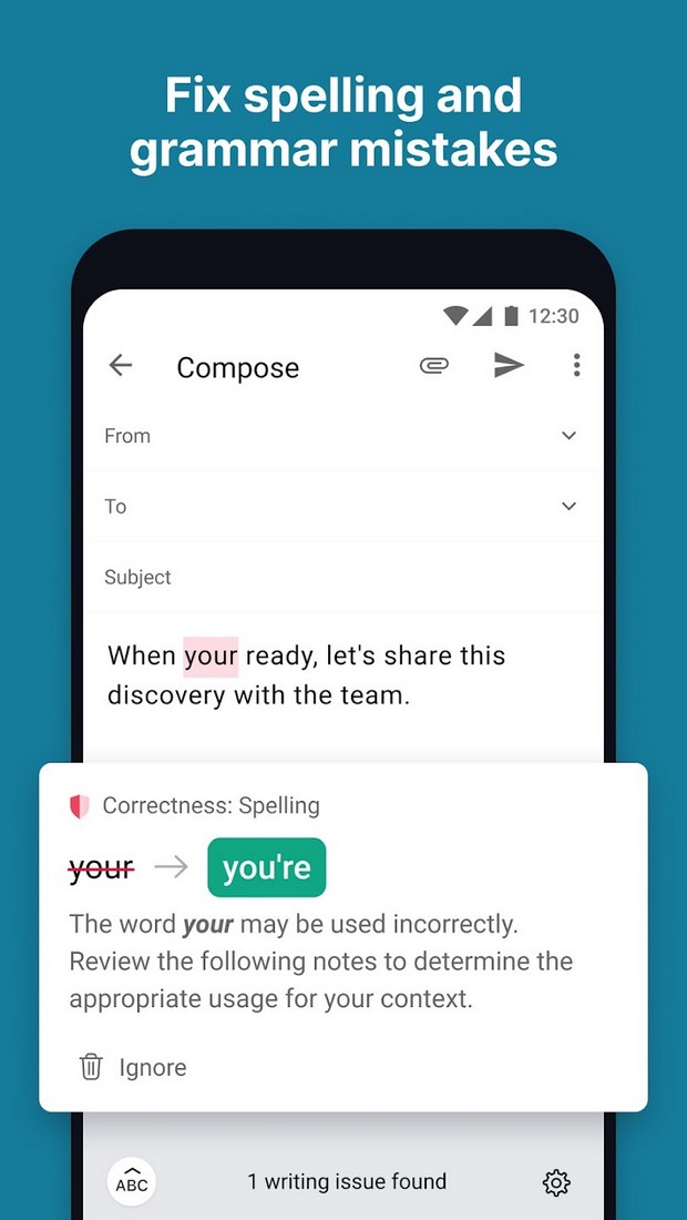 Grammarly screenshot 2