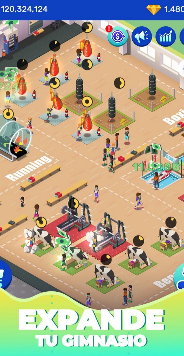 Idle Fitness Gym Tycoon - Workout Simulator screenshot 1