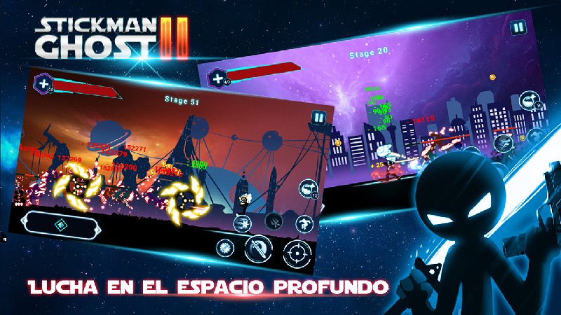 Stickman Ghost 2: Galaxy Wars screenshot 1