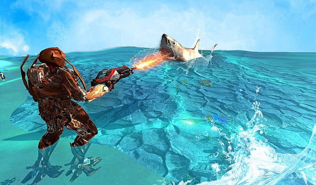 X Robot Car : Shark Water screenshot 3